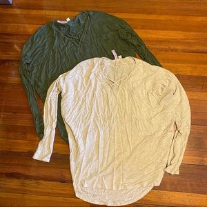 Alya long sleeve tops with cross cross front